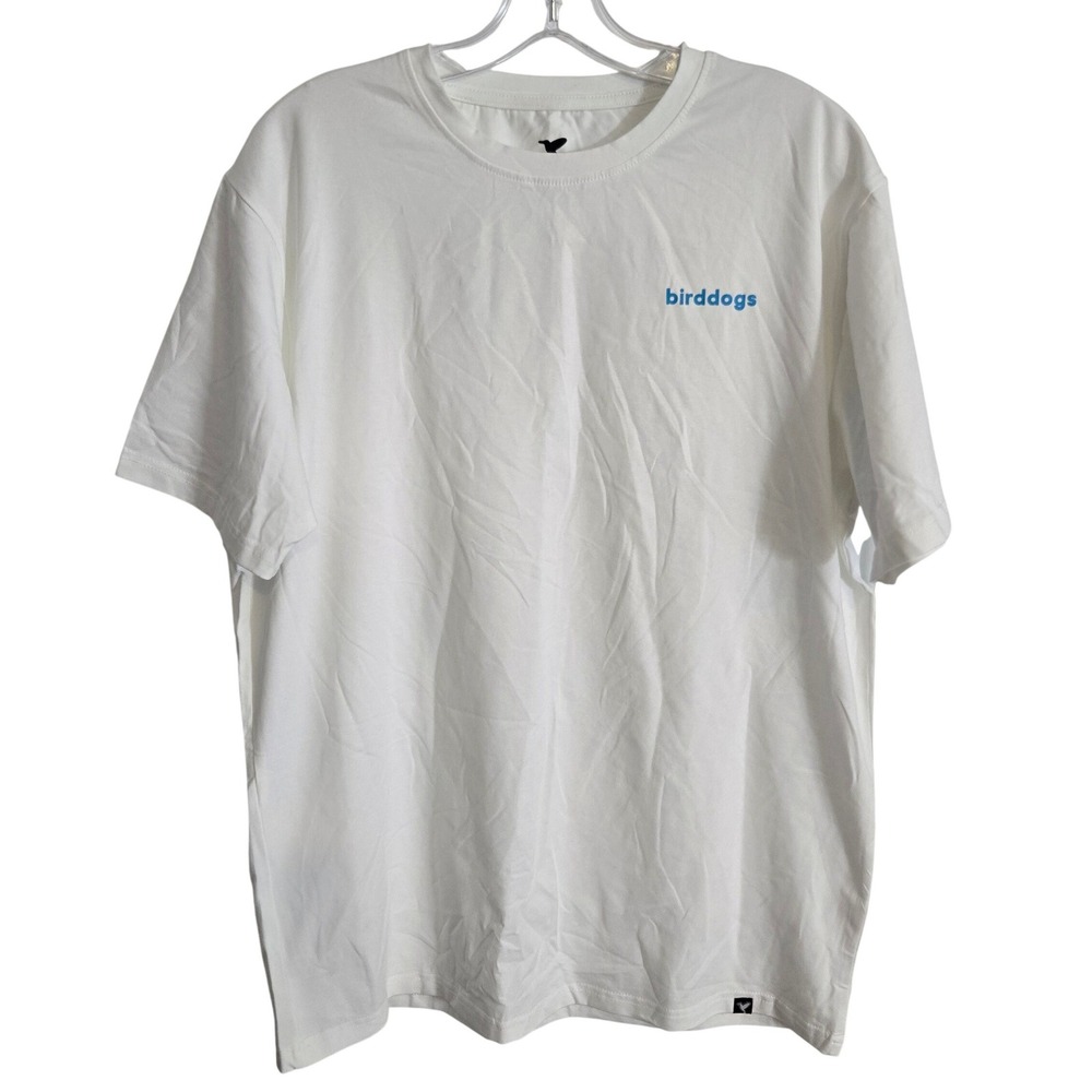 Birddogs Mens XL Graphic T Shirt White Logo Casual‎ Cotton Short Sleeve Tee